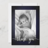 Jolies Cartes de Remerciement de Baptême Florales  (Dos)