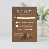 jolies cartes de réponse de mariage de plage moder (Debout devant)