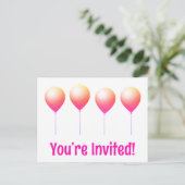 Jolies cartes d'invitation joyeux anniversaire (Debout devant)