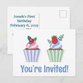 Jolies cartes d'invitation joyeux anniversaire (Devant / Derrière)