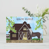 Jolies Chevaux et Grange Girls Invitation Annivers (Debout devant)