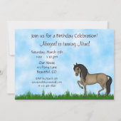 Jolies Chevaux et Grange Invitation d'anniversaire (Dos)