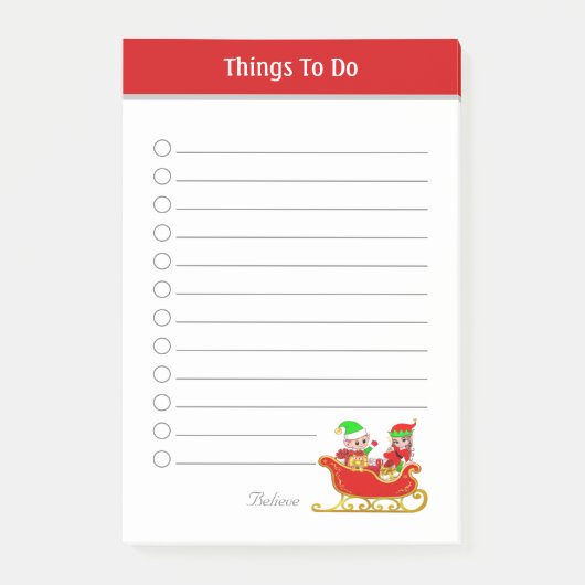 Jolies choses à faire pour Noël Post-it Notes (Devant)