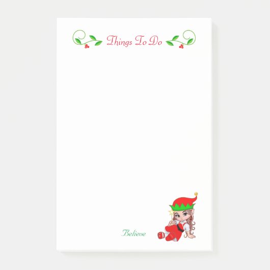 Jolies choses de fée de Noël à faire Post-it (Devant)