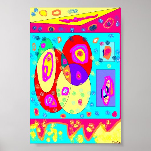 Jolies couleurs de bonbons sur une affiche (Devant)