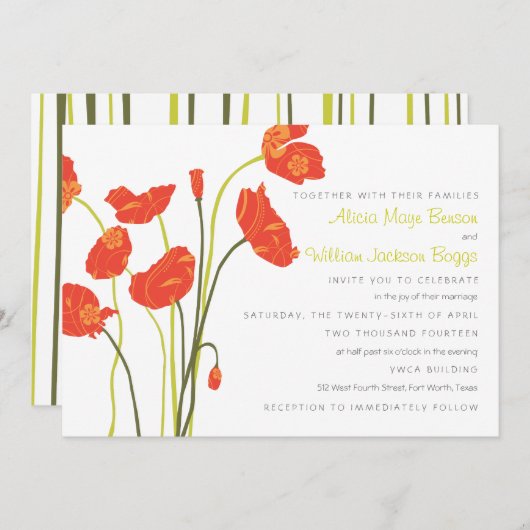 Jolies crapauds Carte d'invitation horizontale (Devant / Derrière)