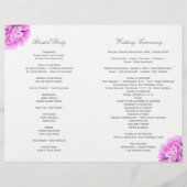 Jolies Dahlias programmes de mariage (Dos)