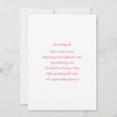 Jolies Empreintes Roses C'est une Fille Invitation (Dos)