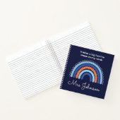 Jolies enseignantes Boho Arc-en-ciel sur Carnet bl (Intérieur)
