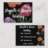 Jolies Faire-part de mariage Black Plat Card (Devant / Derrière)