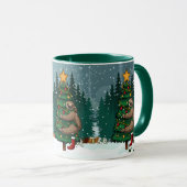 Jolies fentes de Noël Mug (Devant droit)