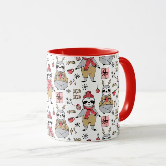 Jolies fentes de Noël Mug (Devant droit)