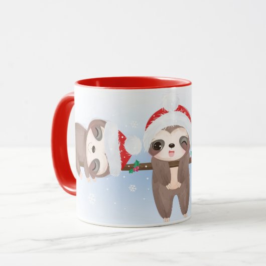 Jolies fentes de Noël Mug (Devant gauche)