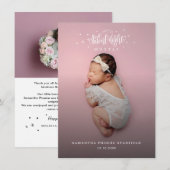 Jolies fêtes de Noël Faire-part de naissance photo (Devant / Derrière)