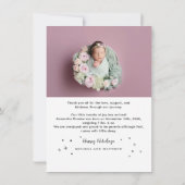 Jolies fêtes de Noël Faire-part de naissance photo (Dos)