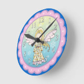 Jolies Filles Anges Horloge Murale (Angle)