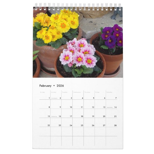 Jolies fleurs 2023 Calendrier 12 mois (Feb 2026)