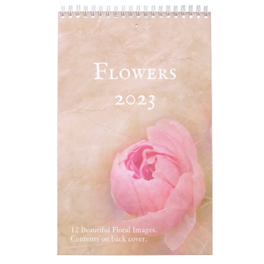 Jolies fleurs 2023 Calendrier 12 mois (Protection)