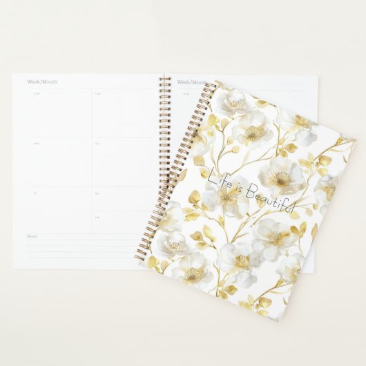 Jolies Fleurs Blanches Dorées (Devant avec enveloppe)