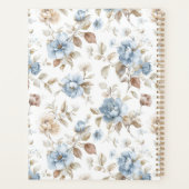 Jolies Fleurs Bleues Crème Beige Marron (Dos)