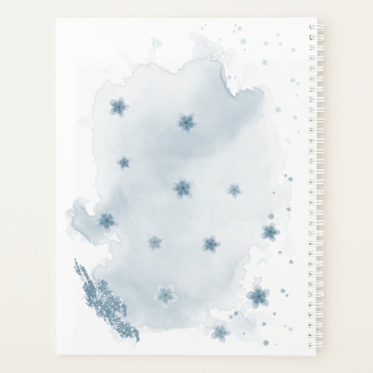 jolies fleurs bleues verdure mariage (Dos)