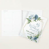jolies fleurs bleues verdure mariage (Devant avec enveloppe)