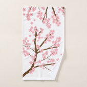 Jolies fleurs de cerisier Sakura Arbre Fleurs rose (Serviette à main)