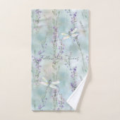 Jolies fleurs de lavande romantiques libellules (Serviette à main)