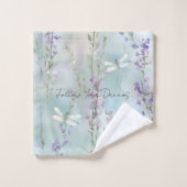Jolies fleurs de lavande romantiques libellules (Gant de toilette)