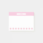 Jolies Fleurs de Pâquerette Rose Post-it (Devant)