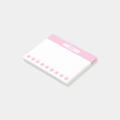 Jolies Fleurs de Pâquerette Rose Post-it (Incliné)