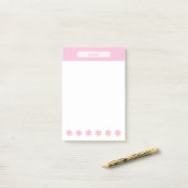 Jolies Fleurs de Pâquerette Rose Post-it Notes (Sur un bureau)