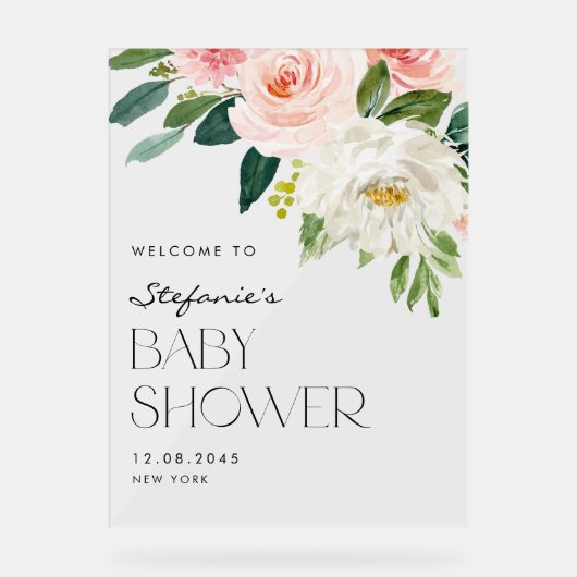 Jolies fleurs du jardin Baby shower de printemps A (Recto)