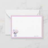 Jolies fleurs et livres Cartes de notes (Devant)