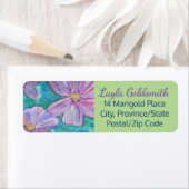 Jolies fleurs Étiquettes de adresse modernes (En situation)