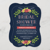 Jolies fleurs | Invitation de douche nuptiale (Devant / Derrière)