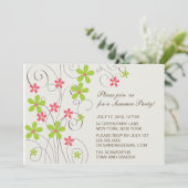 Jolies fleurs - invitation de partie d'été (Debout devant)