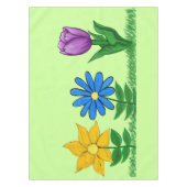 Jolies fleurs jaune bleu violet nappe (Devant)