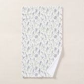 Jolies Fleurs Lavande Blanches Mariage (Serviette à main)