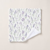 Jolies Fleurs Lavande Blanches Mariage (Gant de toilette)