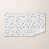 Jolies Fleurs Lavande Blanches Mariage (Serviette à main)
