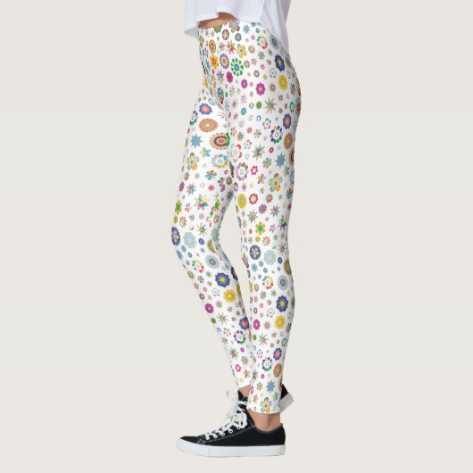 Jolies fleurs - leggings colorés (Gauche)
