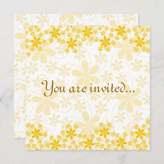 Jolies Fleurs Mariages Invitations (Devant / Derrière)