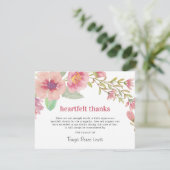 Jolies fleurs roses | Merci funéraire (Debout devant)