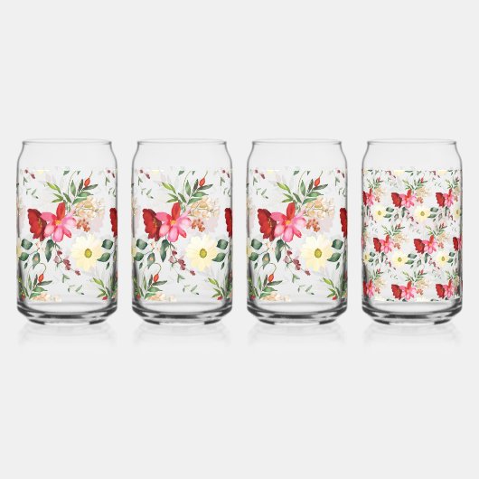 Jolies fleurs rouges et crémeuses (Dos)