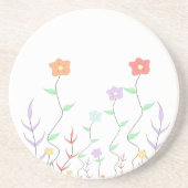 Jolies Fleurs Sauvages Dessous de Verre en Grès (Devant)