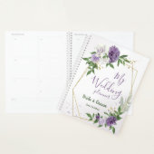 Jolies fleurs violettes verdure planner (Devant avec enveloppe)