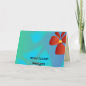 Jolies Geraniums >Toutes les occasions Carte de vo (Dos)