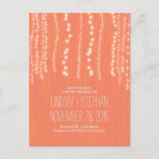 jolies guirlandes lumineuses cartes de faire-part (Devant)