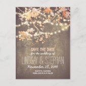 jolies guirlandes rustiques cartes de save the dat (Devant)